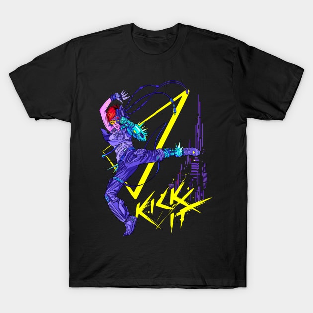 Cyberpunk Girl T-Shirt by Lab7115